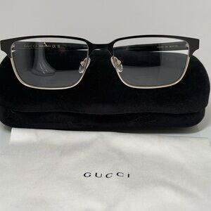 GUCCI GOLD & BLACK FRAME EYEGLASSES STYLE GG03830